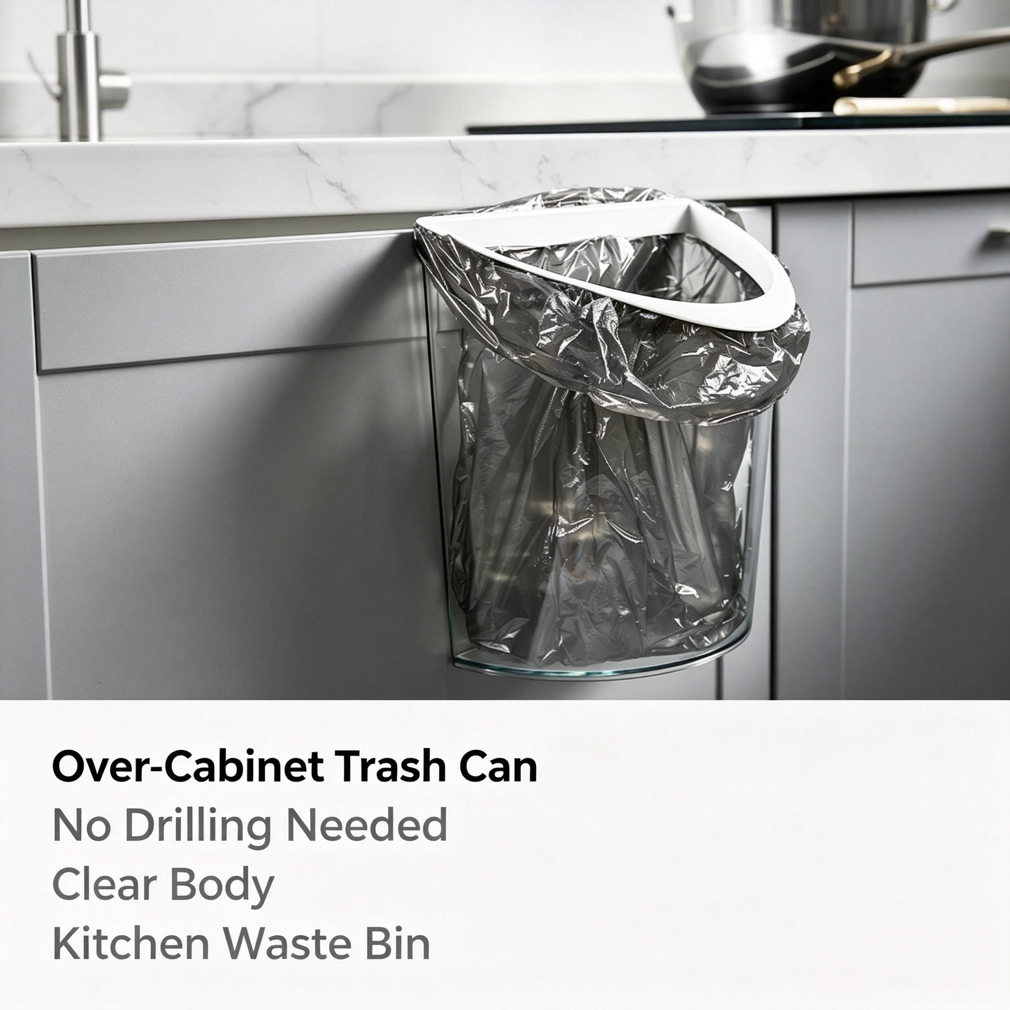 Over-Cabinet Hanging Kitchen Trash Bin