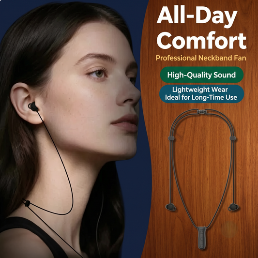 Sleep-Friendly Neckband Earbuds with Lanyard Design