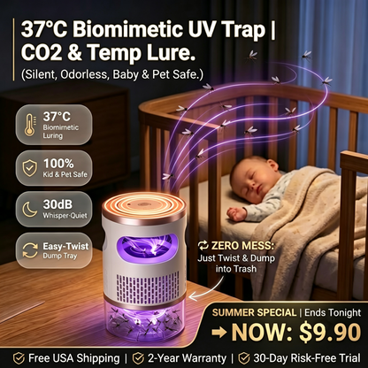 Smart Temperature Control Mosquito Trap - Safe for Baby & Pets
