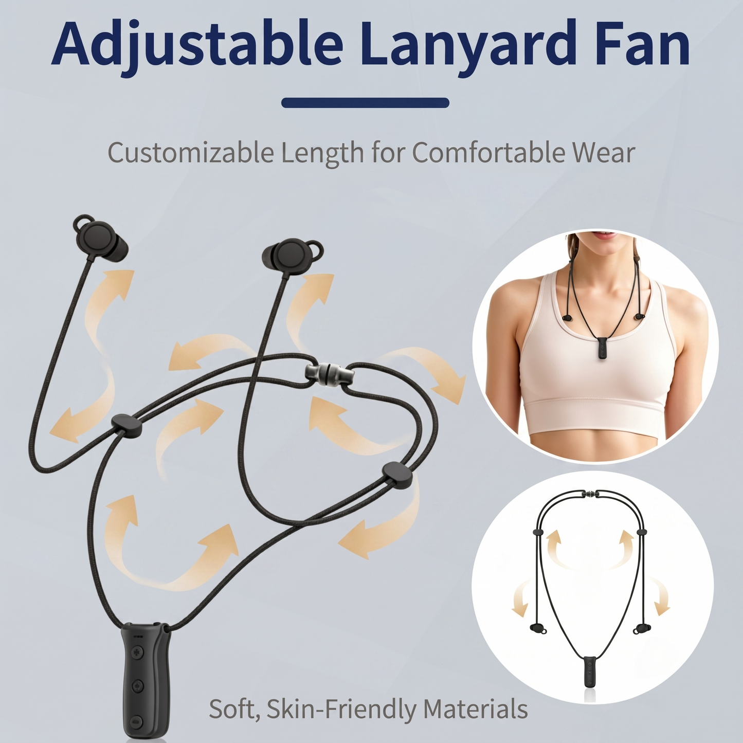 Sleep-Friendly Neckband Earbuds with Lanyard Design