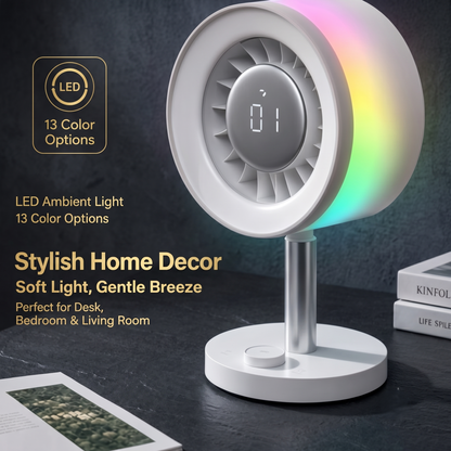 Silent RGB Ambient Light Desktop Circulation Fan