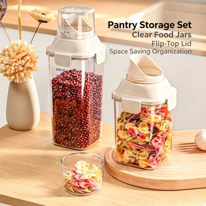 Airtight Dry Food Storage Container with Measuring Spout
