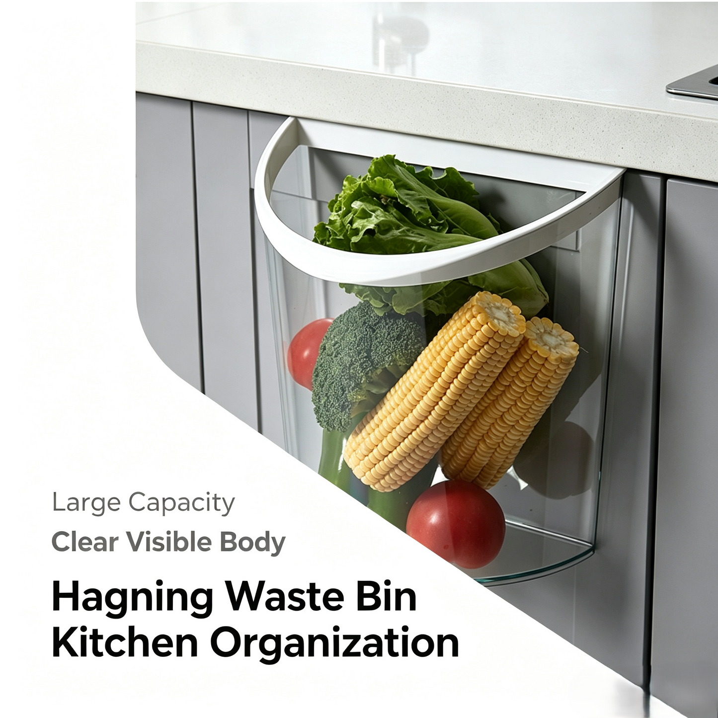 Over-Cabinet Hanging Kitchen Trash Bin